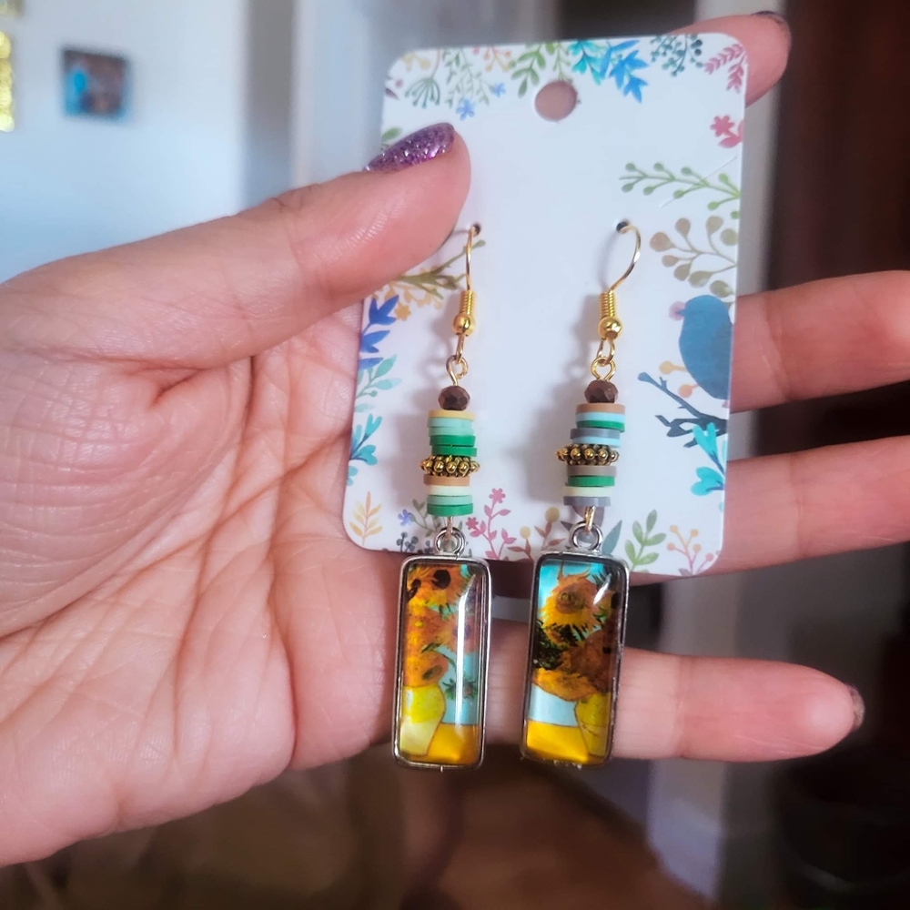 Sunflowers earrings